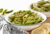 Creamy Lemon Basil Avocado Pasta Gluten-Free Vegan