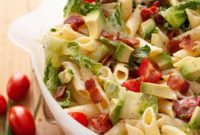 Creamy Avocado BLT Pasta Salad Gluten Free Dairy Free