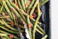Oven-Baked Green Beans with Crispy Bacon and Sweet Garlic Glaze
