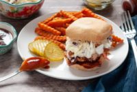 4 Ingredient Instant Pot or Slow Cooker Pulled BBQ Sandwiches with Coleslaw and Dietary Options