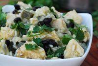 Zesty Gluten Free One Pot Green Chili Chicken and Rice