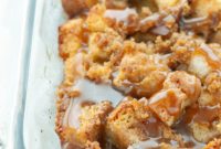 Decadent Gluten-Free Dairy-Free Bread Pudding with Warm Caramel Sauce