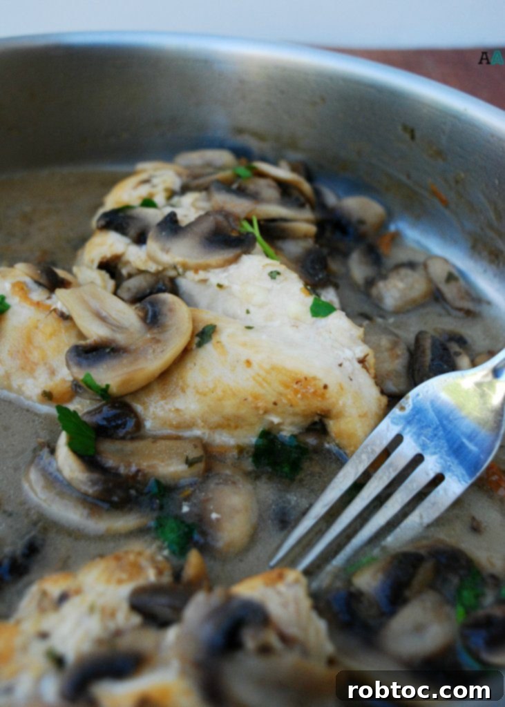 30 Minute Chicken & Mushroom Marsala (GF, DF, Egg, Soy, Fish, Shellfish, Peanut, Tree nut Free, Top 8 Free) Recipe by Allergy Awesomeness. A decadent yet easy dinner!