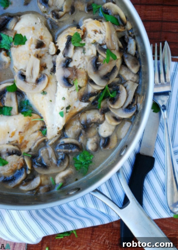 30 Minute Chicken & Mushroom Marsala (GF, DF, Egg, Soy, Fish, Shellfish, Peanut, Tree nut Free, Top 8 Free) Recipe by Allergy Awesomeness. A decadent yet easy dinner!