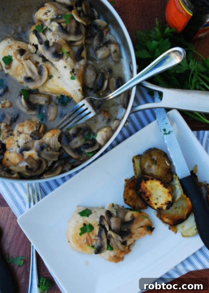 30 Minute Chicken & Mushroom Marsala (GF, DF, Egg, Soy, Fish, Shellfish, Peanut, Tree nut Free, Top 8 Free) Recipe by Allergy Awesomeness. A decadent yet easy dinner!