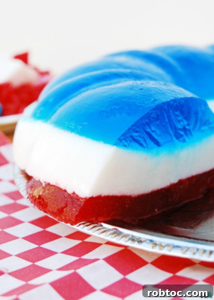 3 Layer Patriotic Jello Bundt (GF, DF, Egg, Peanut, Tree nut Free) Recipe by AllergyAwesomeness.com