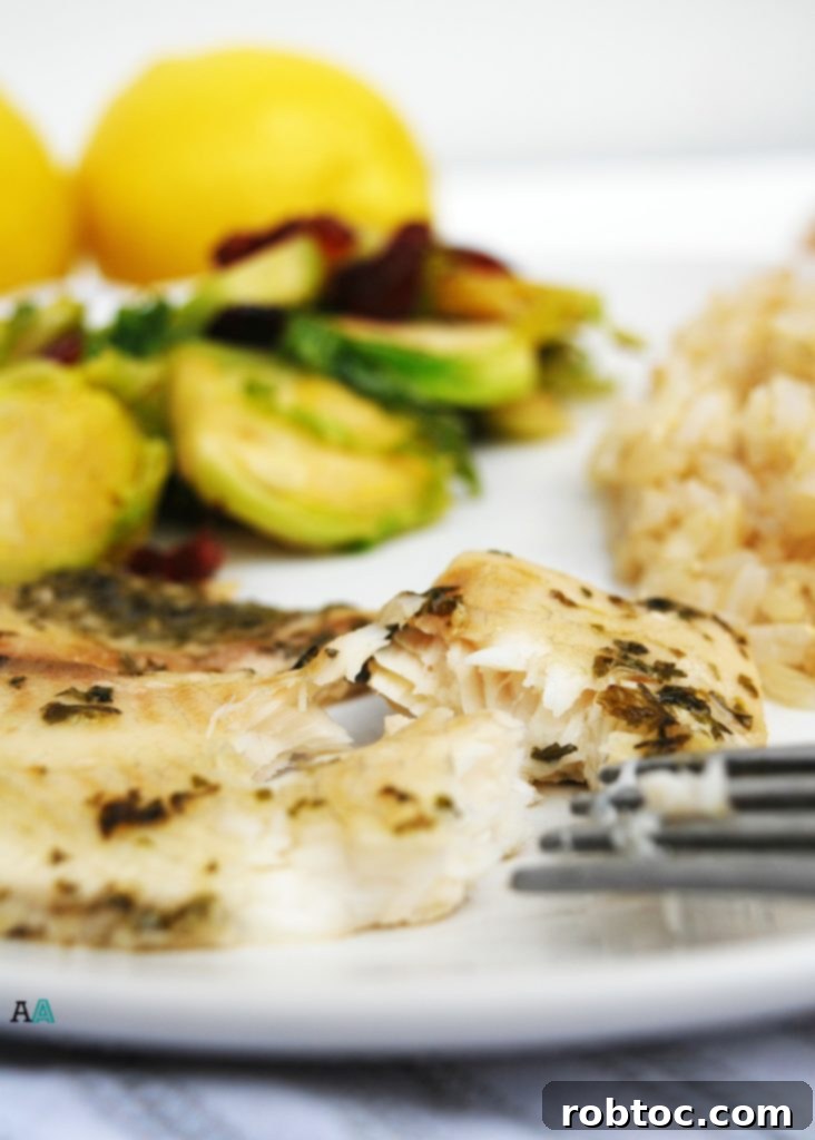 Final plated image of Lemon Garlic Tilapia served for dinner