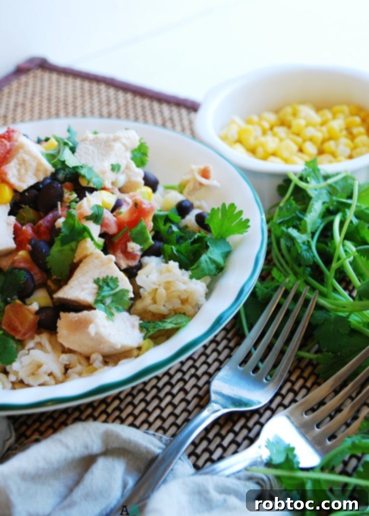 Pin this Slow Cooker Santa Fe Chicken recipe for later!