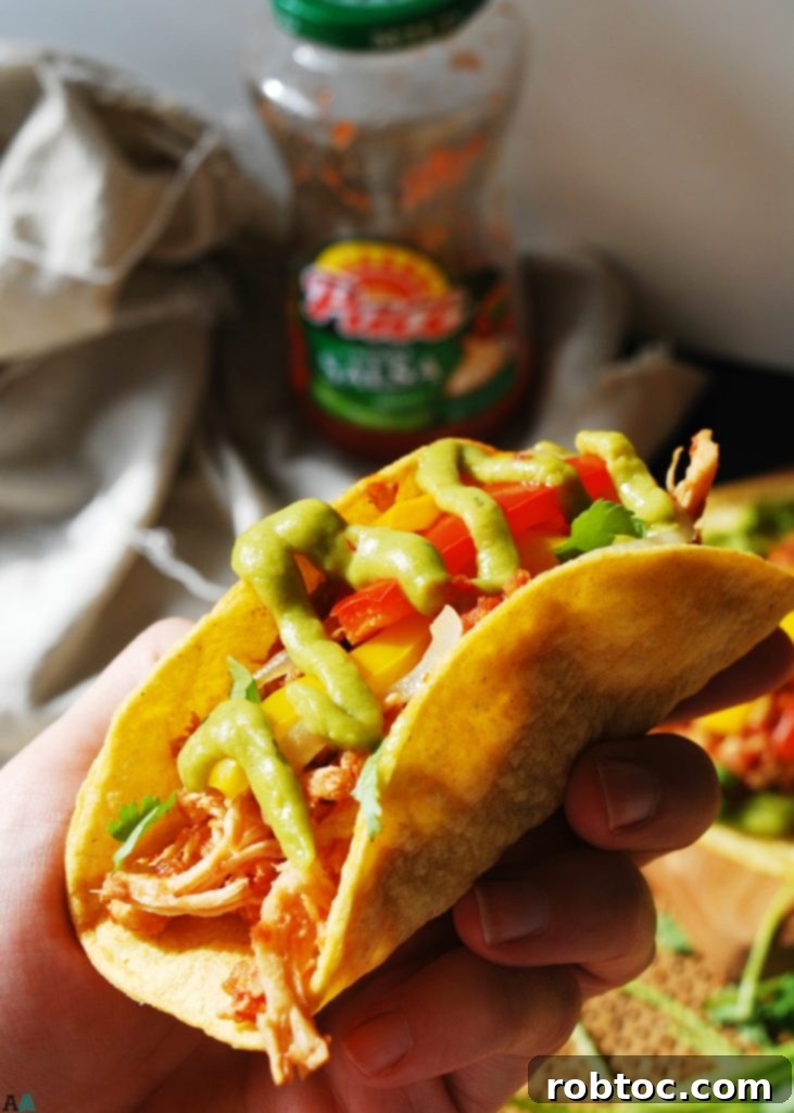 Slow Cooker Salsa Chicken Tacos (Gluten, Dairy, Egg, Soy, Peanut & Tree nut Free; Top 8 Free) Easy dinner recipe by AllergyAwesomeness.com