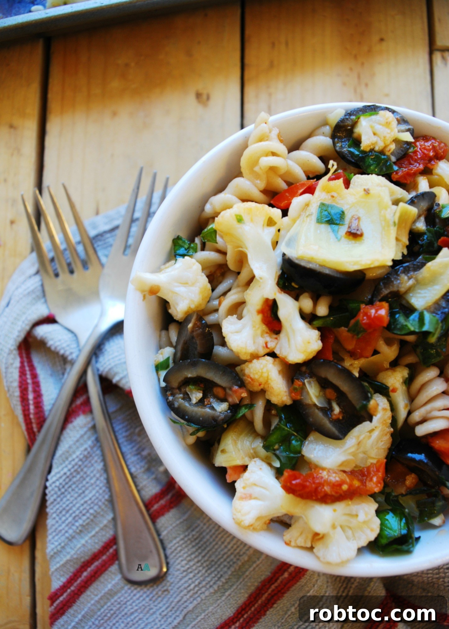 Flavorful Roasted Cauliflower Pasta Salad Gluten and Dairy Free 2 Gluten & Dairy Free Roasted Cauliflower Pasta Salad Recipe by AllergyAwesomeness