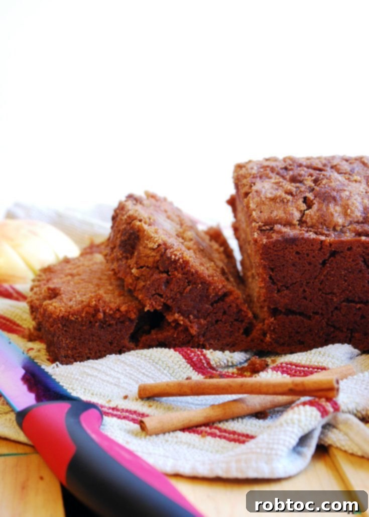 Pin this gluten-free vegan applesauce quick bread recipe for later!