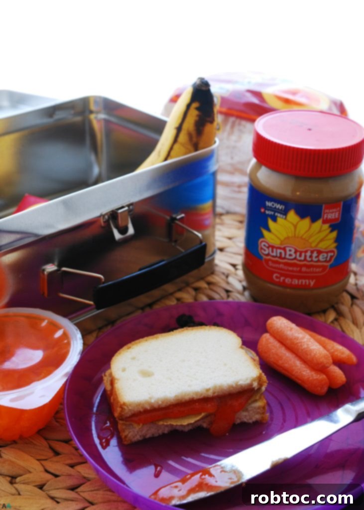 Allergy-Friendly "PB&J" (Gluten, dairy, egg, soy, peanut & tree nut free; top 8 free; vegan) School lunch recipe by AllergyAwesomeness.com