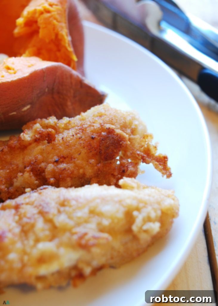 Pin this recipe: Gluten-free, dairy-free, and egg-free fried chicken for a crispy, allergy-friendly meal by AllergyAwesomeness.com