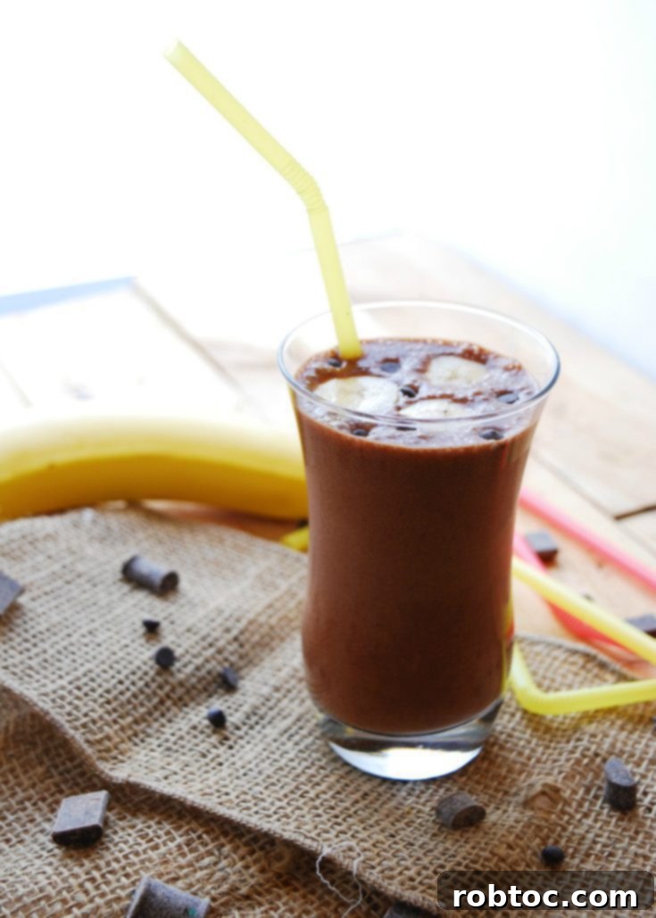 Pin this delicious and allergy-friendly Chocolate Banana SunButter Breakfast Shake recipe, a gluten-free, dairy-free, egg-free, soy-free, peanut-free, tree nut-free, and vegan option for healthy meals.