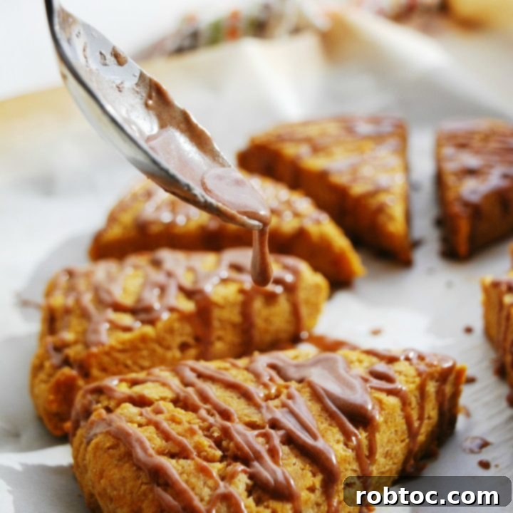 Gluten-Free, Vegan Pumpkin Scones with Spiced Glaze