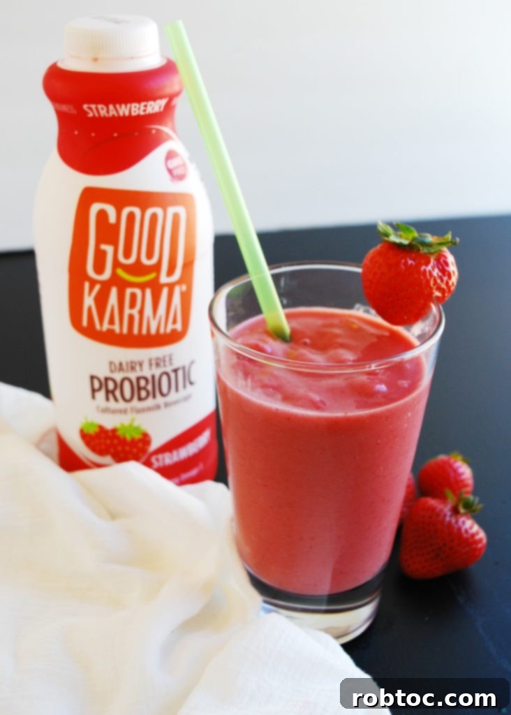 2-Ingredient Strawberry Probiotic Smoothie: Top 8 Allergen-Free & Vegan 5 Allergy-Friendly Probiotic Smoothie Recipe: Quick & Healthy Breakfast