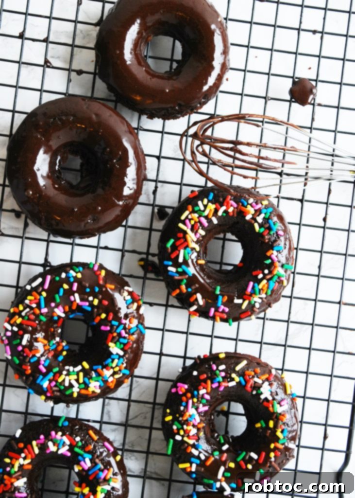 Gluten-free & Vegan Double Chocolate Baked Donuts (Gluten, dairy, egg, soy, peanut & tree nut free; top 8 free) Breakfast recipe by AllergyAwesomeness.com