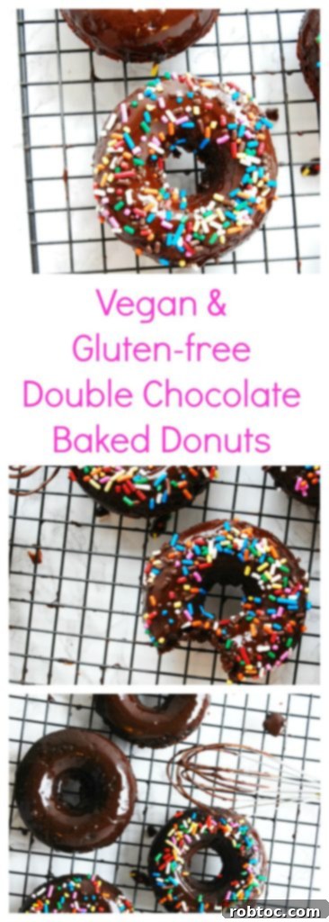 Gluten-free & Vegan Double Chocolate Baked Donuts (Gluten, dairy, egg, soy, peanut & tree nut free; top 8 free) Breakfast recipe by AllergyAwesomeness.com