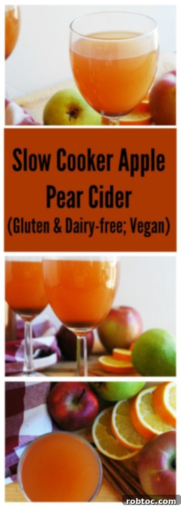 Cozy Slow Cooker Apple Pear Cider 9 Slow Cooker Apple Pear Cider (Gluten free & Vegan) Drink recipe by AllergyAwesomeness.com