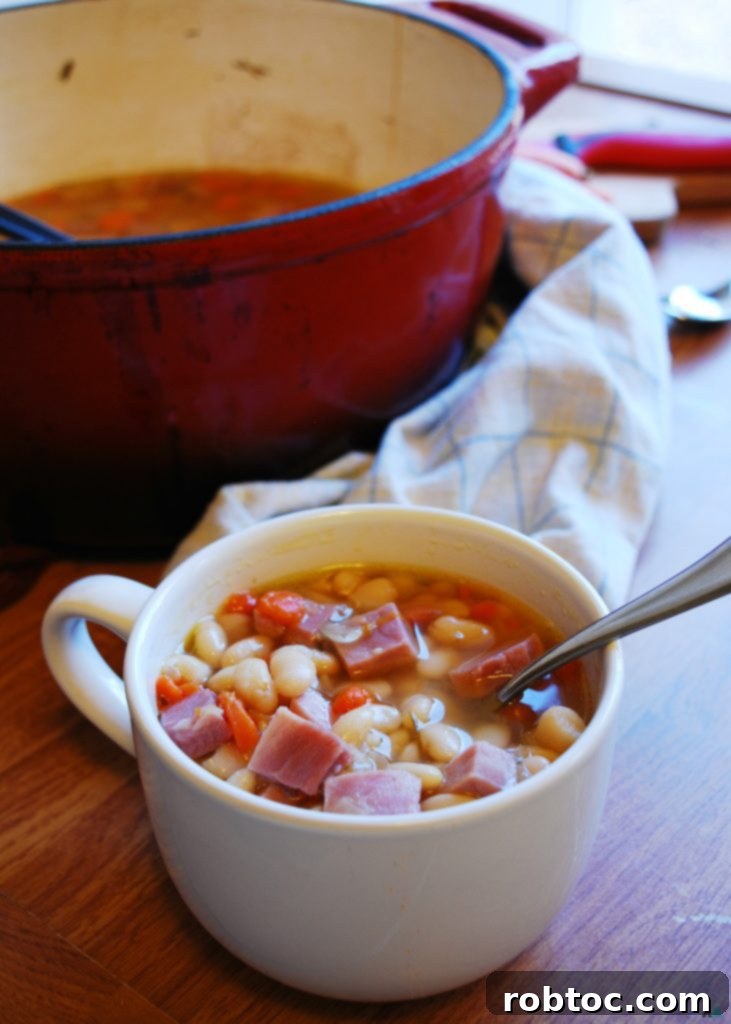 Hearty Ham and Bean Soup, free from gluten, dairy, egg, soy, peanut, and tree nuts, suitable for Top 8 free diets