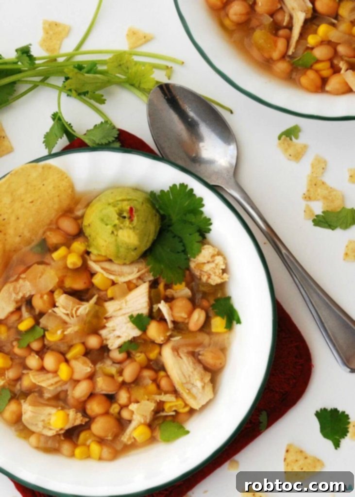 Comforting Slow Cooker White Chicken Chili, gluten-free, dairy-free, egg-free, soy-free, peanut-free, tree nut-free, and Top 8 free