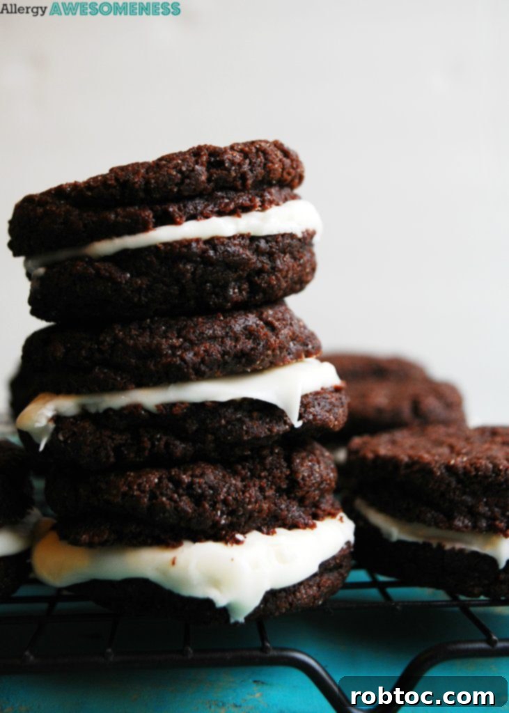 Truly Allergy Friendly Homemade Chocolate Sandwich Cookies 5 Allergy-friendly Homemade Oreo Recipe by AllergyAwesomeness.com