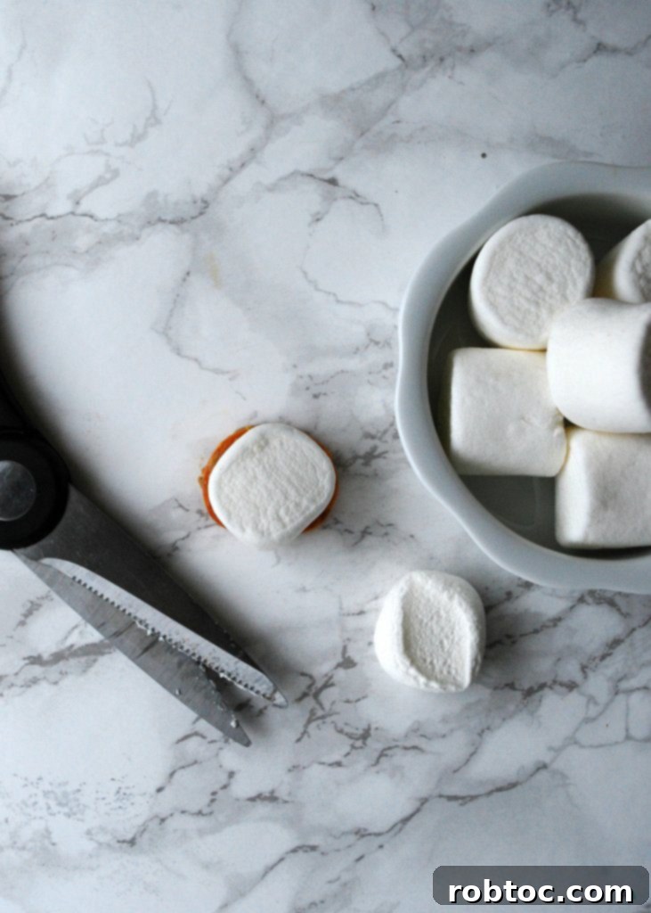 Top Allergen-Free Vegan No-Bake Chocolate Pretzel Bites 6 Step 3: Carefully dipping the assembled pretzel and marshmallow into melted vegan chocolate.