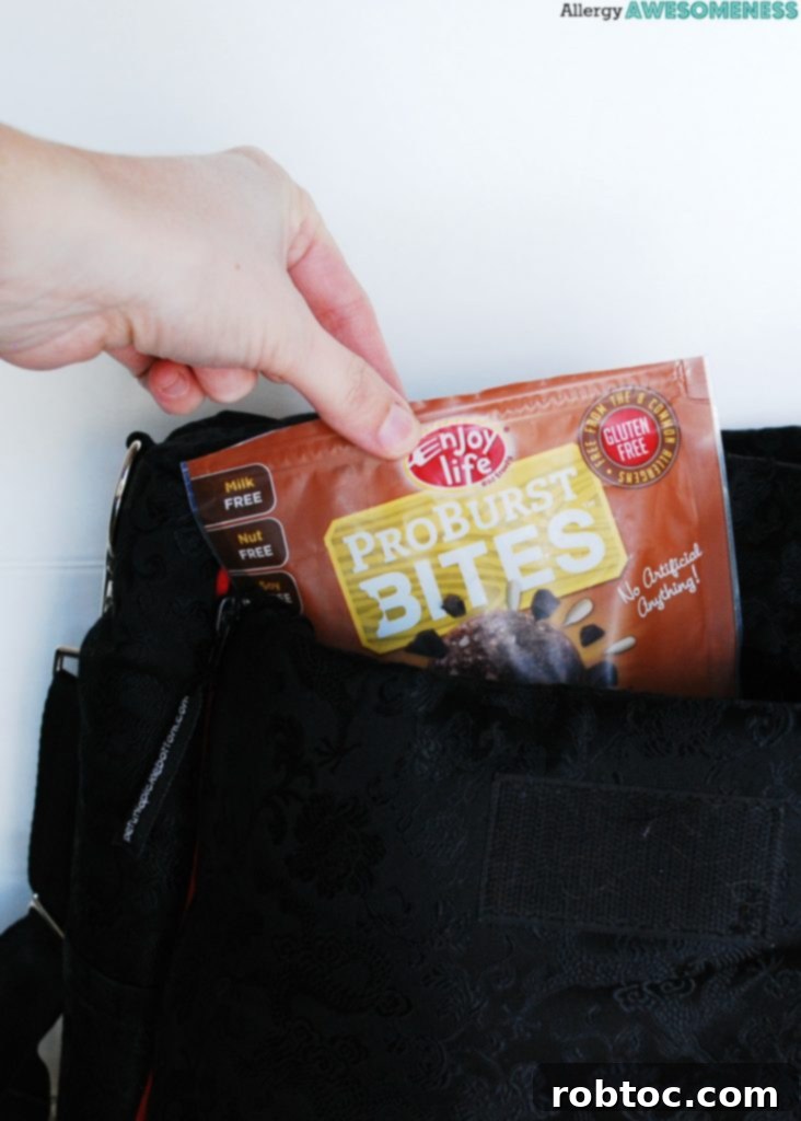 Inside an Enjoy Life ProBurst Bite: revealing the truffle-like texture and rich chocolate interior