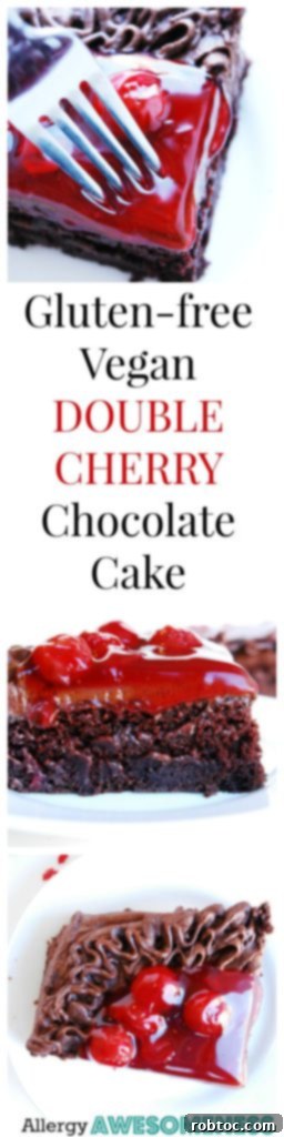 Gluten-Free Vegan Double Cherry Chocolate Cake, Top 8 Allergen-Free 11 Gluten-free Vegan Cherry Chocolate Cake Dessert Recipe by AllergyAwesomeness