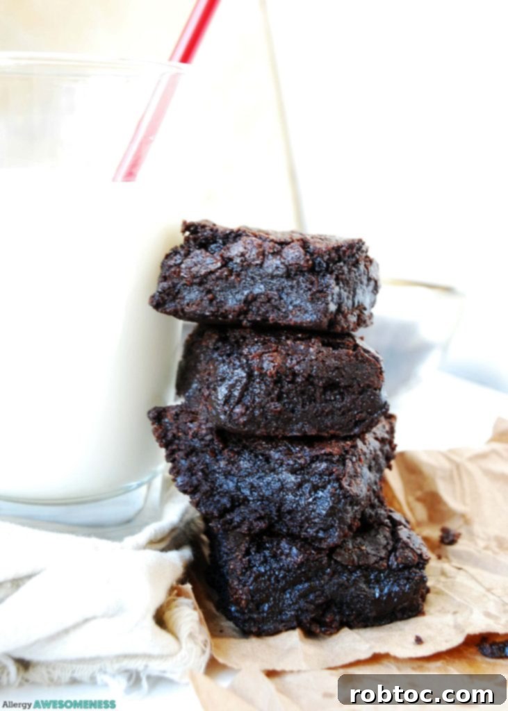 The BEST Gluten-free, Vegan, Allergy-friendly Brownies (One bowl!) Dessert recipe by AllergyAwesomeness.com