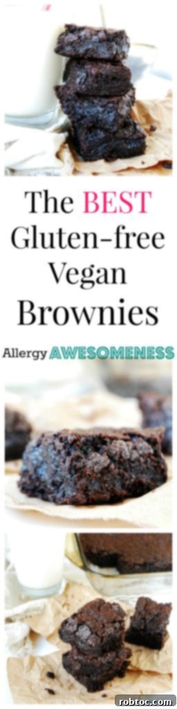 The BEST Gluten-free, Vegan, Allergy-friendly Brownies (One bowl!) Dessert recipe by AllergyAwesomeness.com