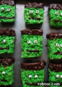 Frankenstein-Krispies (Gluten-dairy-egg-soy-peanut-tree nut free-vegan-option) Dessert-recipe-by-AllergyAwesomeness.com