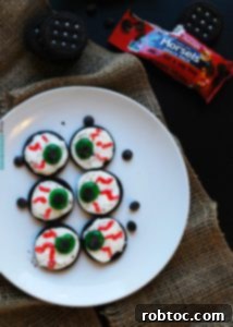 Allergy-friendly Monster Eye Balls (Gluten, dairy, egg, peanut & tree nut free; vegan) Halloween treat recipe by AllergyAwesomeness.com