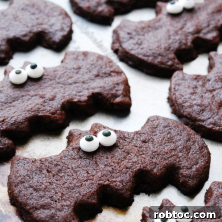 gluten-free-dairy-free-Chocolate Sugar Cookie Bat Treats for Halloween