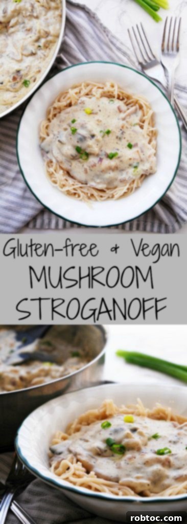 Gluten-free Vegan Mushroom Stroganoff Recipe by AllergyAwesomeness.com