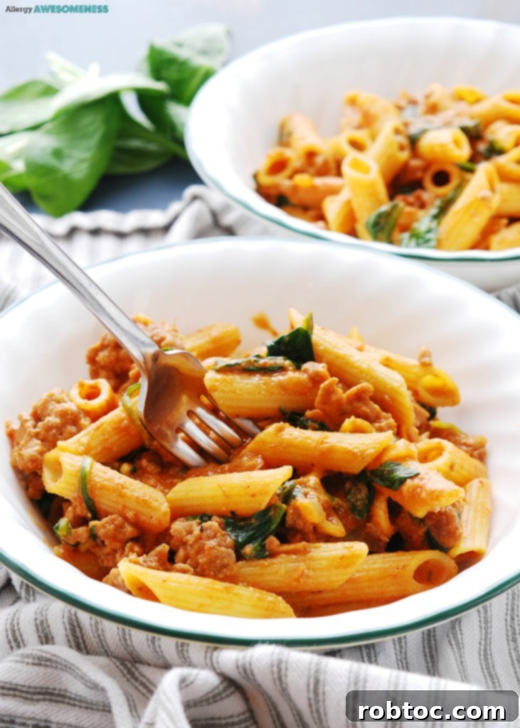 Sausage and Spinach Pasta, Wholly Gluten-Free and Dairy-Free 4 Best Dairy-Free Creamy Red Pasta with Sausage and Spinach