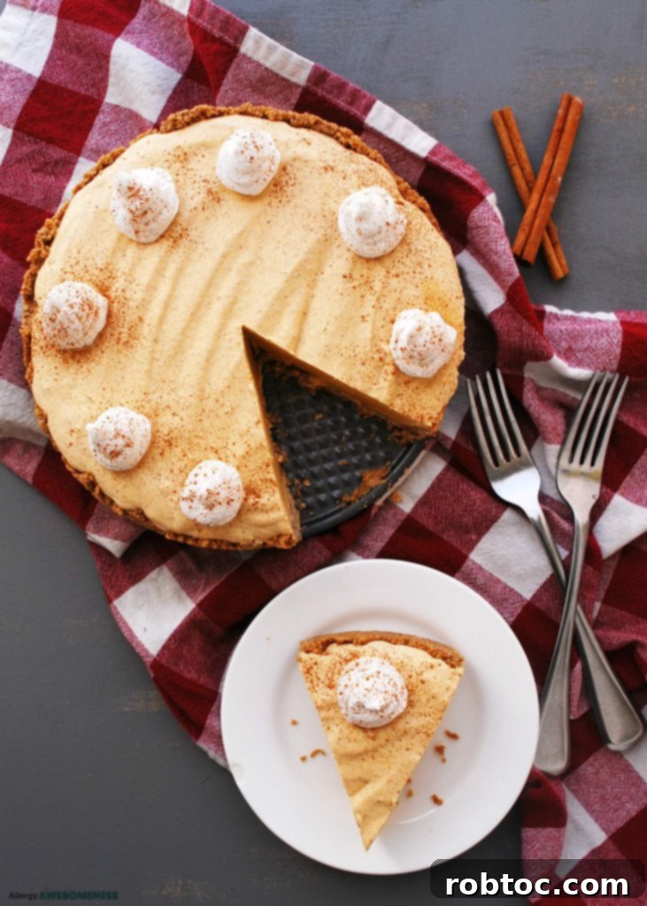 Top Allergen Free Vegan Pumpkin Mousse Pie 2 Allergy-Friendly No-Bake Pumpkin Mousse Pie for Thanksgiving