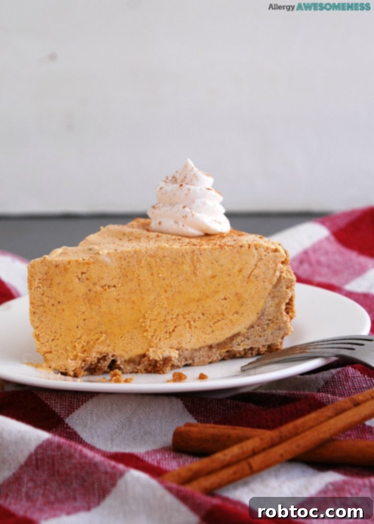 Top Allergen Free Vegan Pumpkin Mousse Pie 6 Dairy-free mousse pie for Thanksgiving