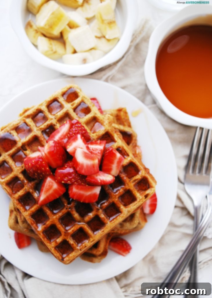 Dairy-free SunButter Waffles