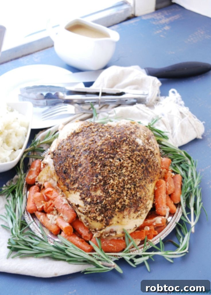 Pinterest pin for Crock Pot Herb Turkey Breast recipe