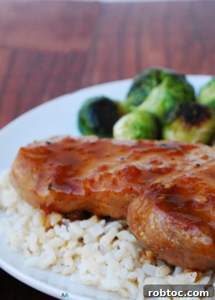 Apricot Ginger Glazed Pork Chops