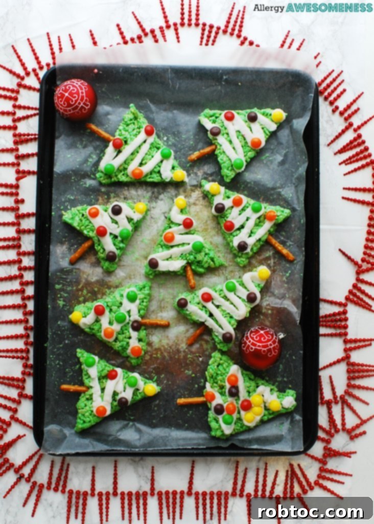 Delicious Allergy Free Krispie Trees 5 gluten-free no bake Christmas tree recipe