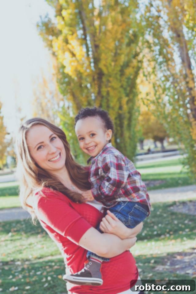 A mom and son's journey through EOE, depicting a loving embrace and the challenges of the condition.