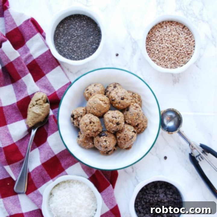 Gluten-free, vegan energy balls made with buckwheat groats