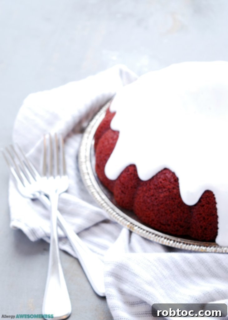 Decadent Gluten-Free Vegan Red Velvet Bundt with Gooey Marshmallow Topping 6 gluten free vegan red velvet bundt cake with marshmallow frosting