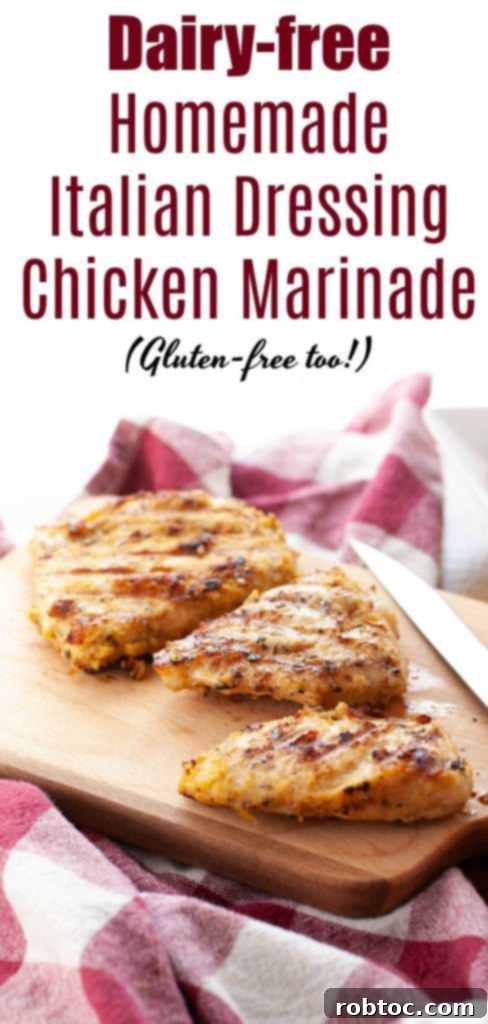 Dairy-Free Zesty Italian Chicken 8 Pin image for Dairy-Free Homemade Italian Dressing Chicken Marinade by Allergy Awesomeness