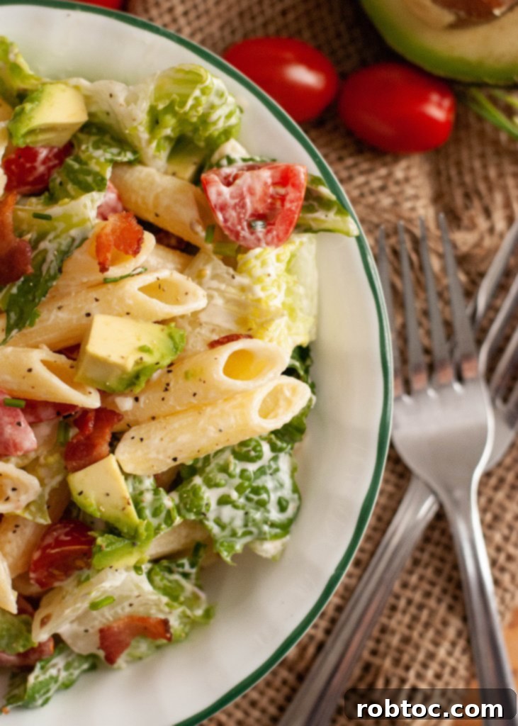 Creamy Avocado BLT Pasta Salad Gluten Free Dairy Free 5 gluten-free-dairy-free-BLT-pasta-salad