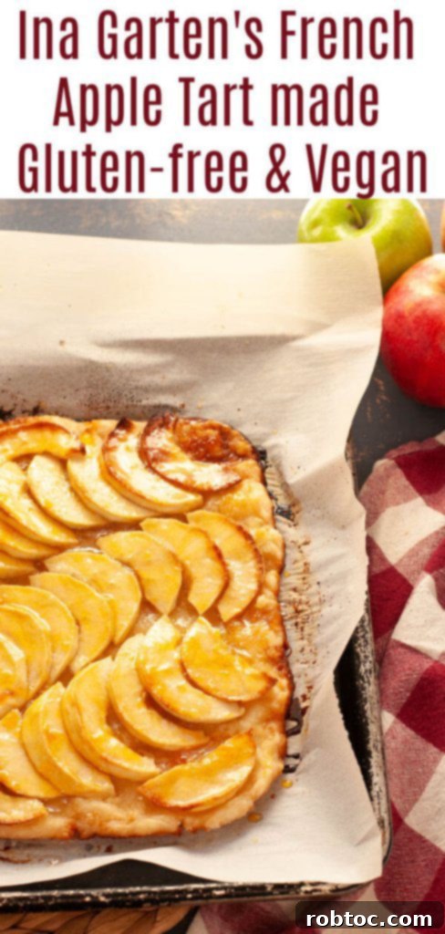 Pin this Ina Garten's French Apple Tart (gluten-free & vegan) recipe for later