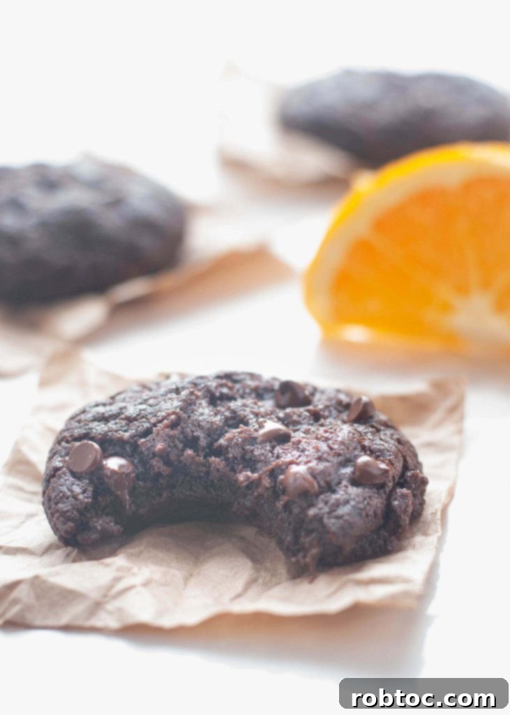 Indulgent Gluten Free Vegan Chocolate Orange Cookies Top 8 Allergen Free 3 Delicious dairy-free chocolate orange cookies for holiday sharing