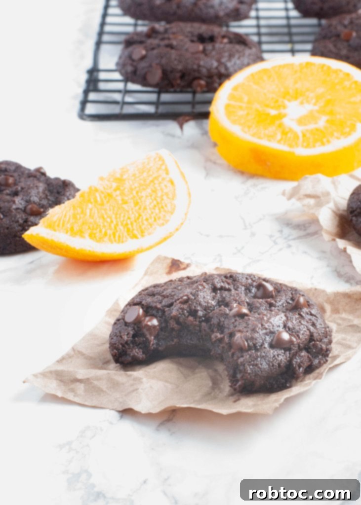 Indulgent Gluten Free Vegan Chocolate Orange Cookies Top 8 Allergen Free 5 Gluten-free chocolate orange cookies with a rich, chewy texture